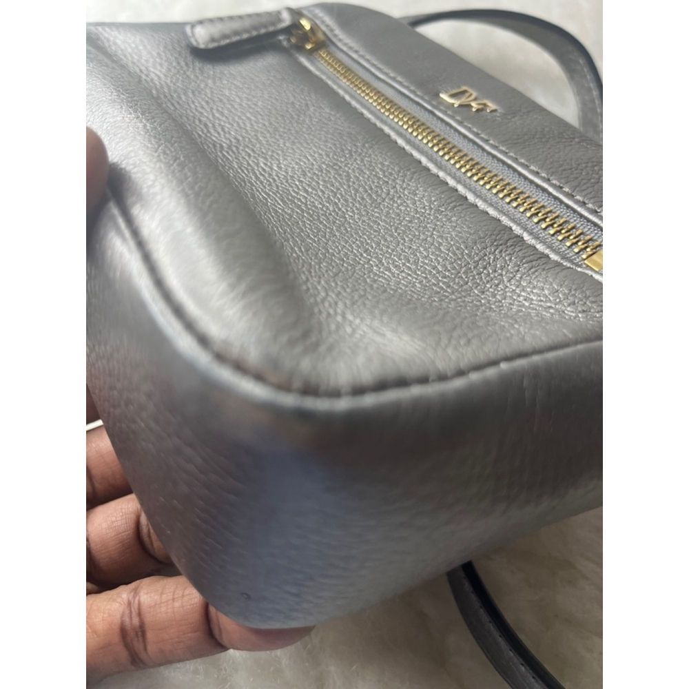Diane Von Furstenberg Milo Mini Metallic Gray Crossbody Purse - Picture 9 of 13
